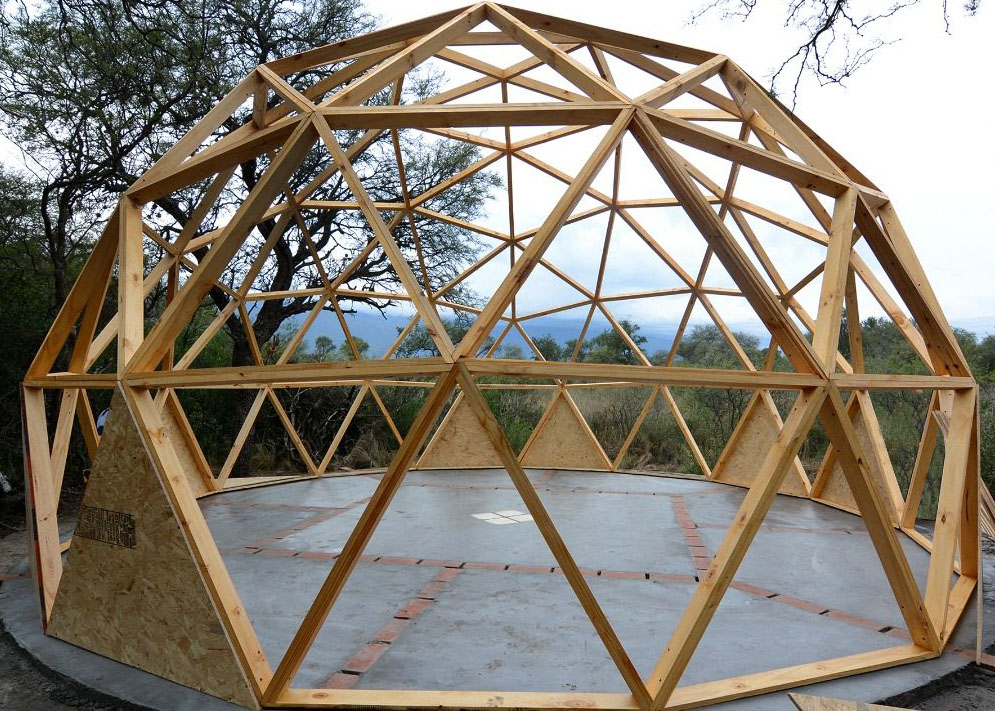 cupola geodetica artigianale costruzione realizzazione cupola geodetica di  Fuller