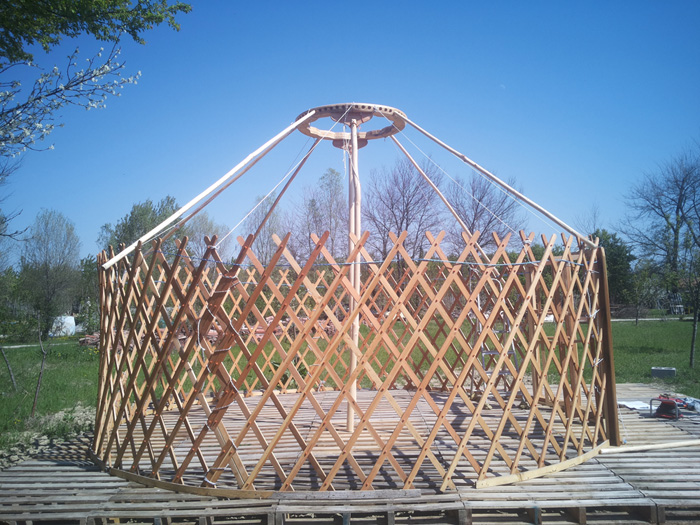 la struttura della yurta