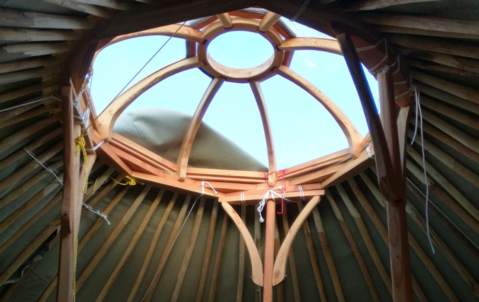 veduta della corona con la cupola in policarbonato
